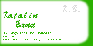 katalin banu business card